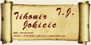 Tihomir Jokičić vizit kartica